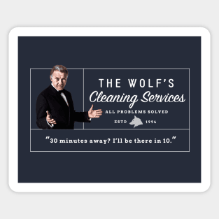 The Wolf's Cleaning Services - All problems solved - logo Sticker